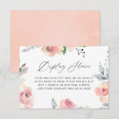 Pastel Roze Bruiloftsshower Display Shower Informatiekaartje (Voorkant / Achterkant)