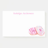 Pastel roze bruine donuts op maat post-it® notes (Voorkant)