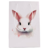 Pastel Roze Bunny Gift Bag Medium Cadeauzakje (Voorkant)