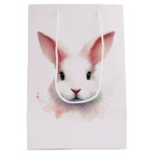 Pastel Roze Bunny Gift Bag Medium Cadeauzakje (Achterkant)