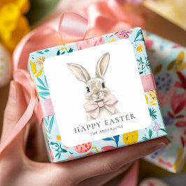 Pastel Roze Bunny Paas Sticker