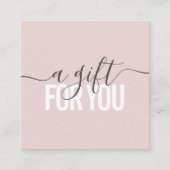 Pastel roze cadeaubon schoonheidssalon script kortingskaartje (Voorkant)