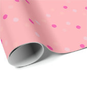 Pastel roze Carissma Stippen Cadeaupapier (Rol Hoek)