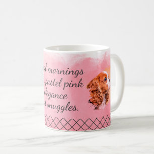Pastel Roze Cavalier King Charles Spaniel Op Maat Koffiemok