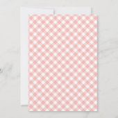 Pastel Roze Checks BBQ Chic Meisje Baby shower Par Kaart (Achterkant)
