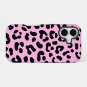 Pastel Roze Cheetah Print iPhone 16 Hoesje (Achterkant horizontaal)