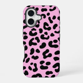 Pastel Roze Cheetah Print iPhone 16 Hoesje