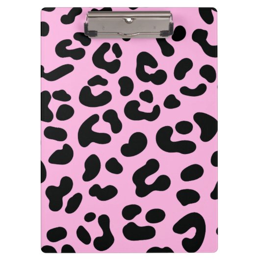 Pastel Roze Cheetah Print Klembord (Voorkant)