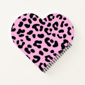Pastel Roze Cheetah Print Notitieboek (Achterkant)