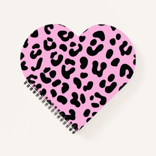 Pastel Roze Cheetah Print Notitieboek (Voorkant)