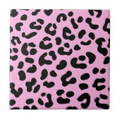Pastel Roze Cheetah Print Tegeltje (Voorkant)