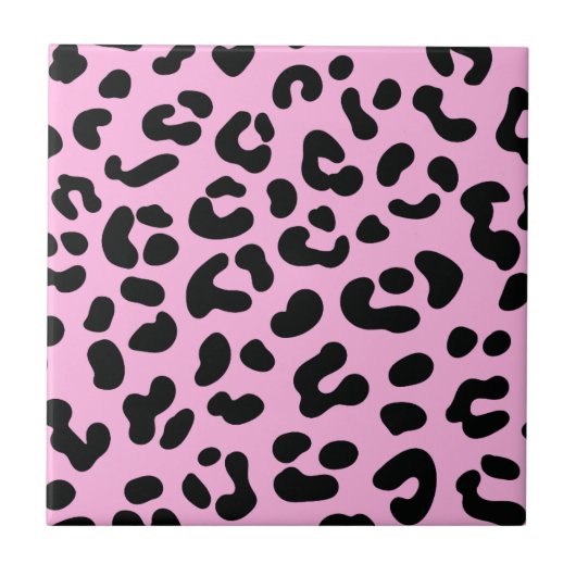 Pastel Roze Cheetah Print Tegeltje (Voorkant)