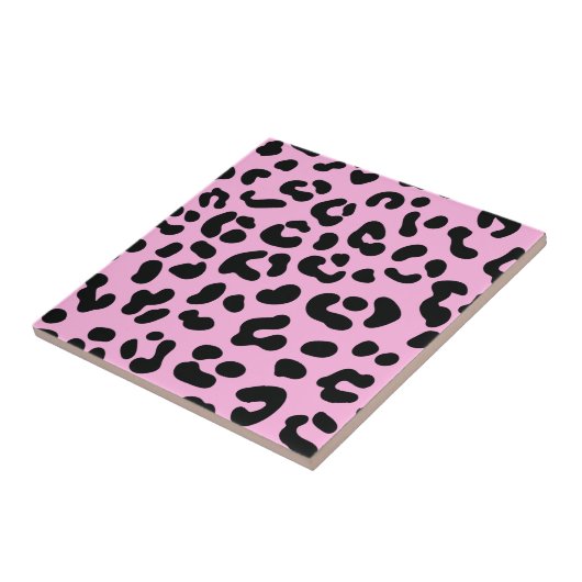 Pastel Roze Cheetah Print Tegeltje (Zijkant)