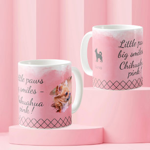 Pastel Roze Chihuahua - Gepersonaliseerde Foto & N Koffiemok