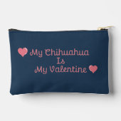 Pastel Roze Chihuahua Valentijns Pouch, Aangepaste Etui (Achterkant)