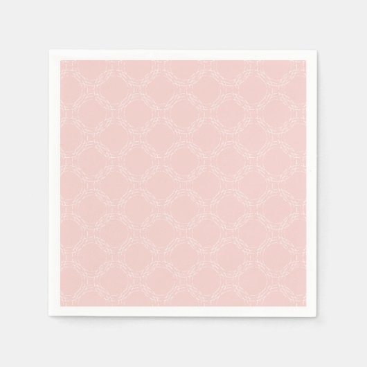 Pastel Roze Cirkelpatroon Servet (Voorkant)