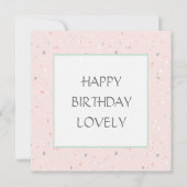 Pastel roze confetti Gelukkige verjaardag Mooi Kaart (Voorkant)