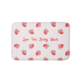 Pastel Roze Coquette Aardbei gepersonaliseerd Badmat