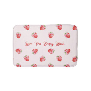 Pastel Roze Coquette Aardbei gepersonaliseerd Badmat