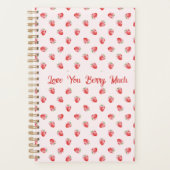 Pastel Roze Coquette Aardbei gepersonaliseerd Planner (Voorkant)