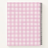 Pastel Roze Coquette Bow Meisje Baby shower Letter Notitieboek (Achterkant)