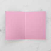 - Pastel Roze Coquette Meisje Gevouwen Wenskaart Kaart (Binnen)