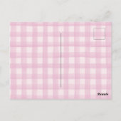 Pastel Roze Coquette Strik Bruidsfeest Uitnodiging (Achterkant)