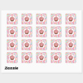 Pastel roze cupcake Stickers (Vel)