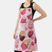 Pastel roze cupcakes:  patroon. schort (Insitu)