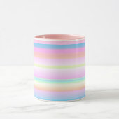 Pastel roze cute palet strepen mok (Midden)