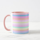 Pastel roze cute palet strepen mok (Links)