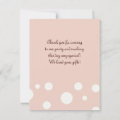 Pastel Roze Cute Twin Konijn Bedankkaart (Achterkant)