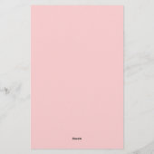 Pastel Roze Dagelijkse Maaltijd Planner boodschapp Briefpapier (Achterkant)