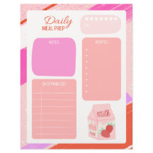 Pastel Roze Dagelijkse Maaltijd Prep