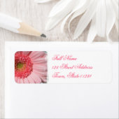 Pastel Roze Daisy Retouradres Mailing Label (Insitu)