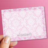 Pastel roze Damask Pattern Grungy Fins Post-it® Notes
