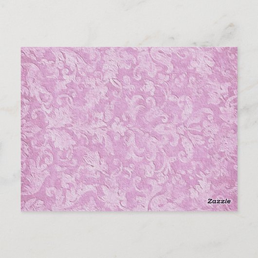 Pastel Roze Damask Trouwtafel Nummer Kaart (Achterkant)