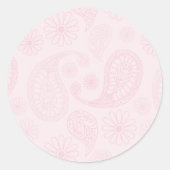 Pastel Roze design Ronde Sticker (Voorkant)