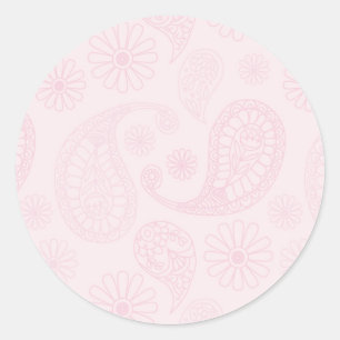 Pastel Roze design Ronde Sticker
