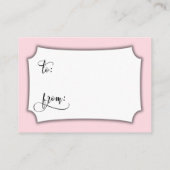 Pastel Roze Display Vrijgezellenfeest Cadeaukaart Informatiekaartje (Achterkant)