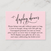 Pastel Roze Display Vrijgezellenfeest Cadeaukaart Informatiekaartje (Voorkant)