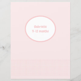 Pastel roze divider Page - Baby Photo Album Insert
