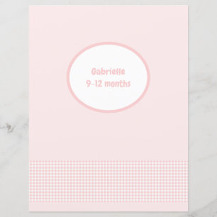 Pastel roze divider Page - Baby Photo Album Insert