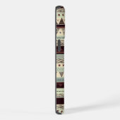  Pastel Roze Donkerbruin Azteeks Patroon iPhone Hoesje (Rechterkant)