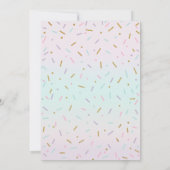 Pastel Roze Donut Birthday Donut Groei op Partij Bedankkaart (Achterkant)