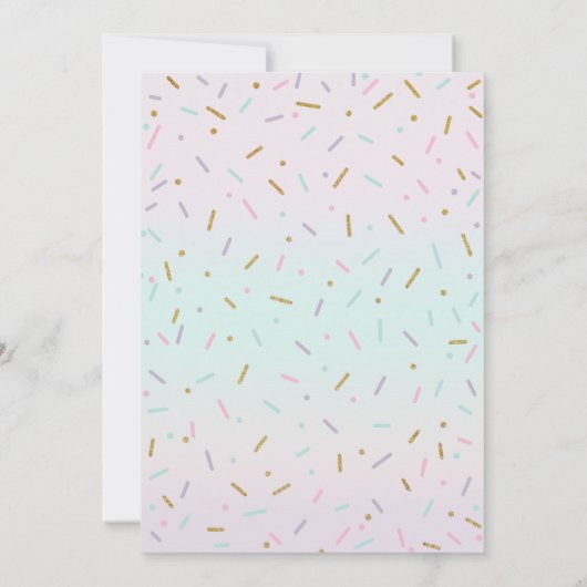 Pastel Roze Donut Birthday Donut Groei op Partij Bedankkaart (Achterkant)