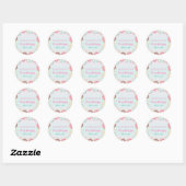 Pastel Roze Donut Birthday Donut Groei op Partij Ronde Sticker (Vel)