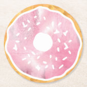Pastel Roze Donut Onderzetters (Voorkant)