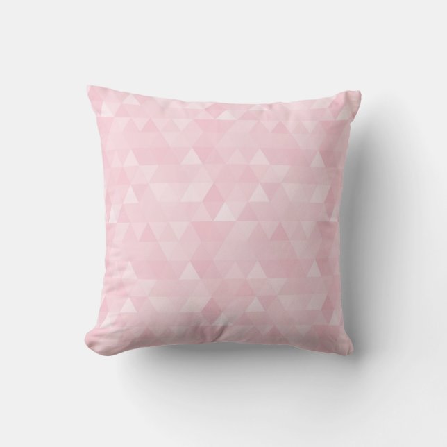 Pastel roze driehoek mozaïeklooster kussen (Voorkant)