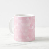 Pastel roze driehoek mozaïekMok Koffiemok (Voorkant links)